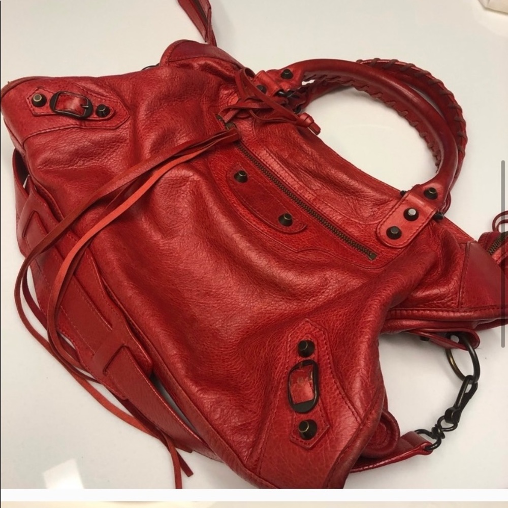 COPY - Balenciaga Red Moto Cross Bag🔥🔥🔥Rare to find! - Picture 3 of 6